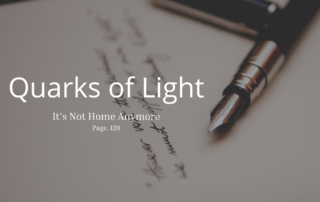 A quarks of light excerpt video thumbnail with a background of a quill laying on top of a paper with handwritten cursive on it