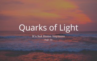 A quarks of light excerpt video thumbnail with a background of a orange sunset in the beach