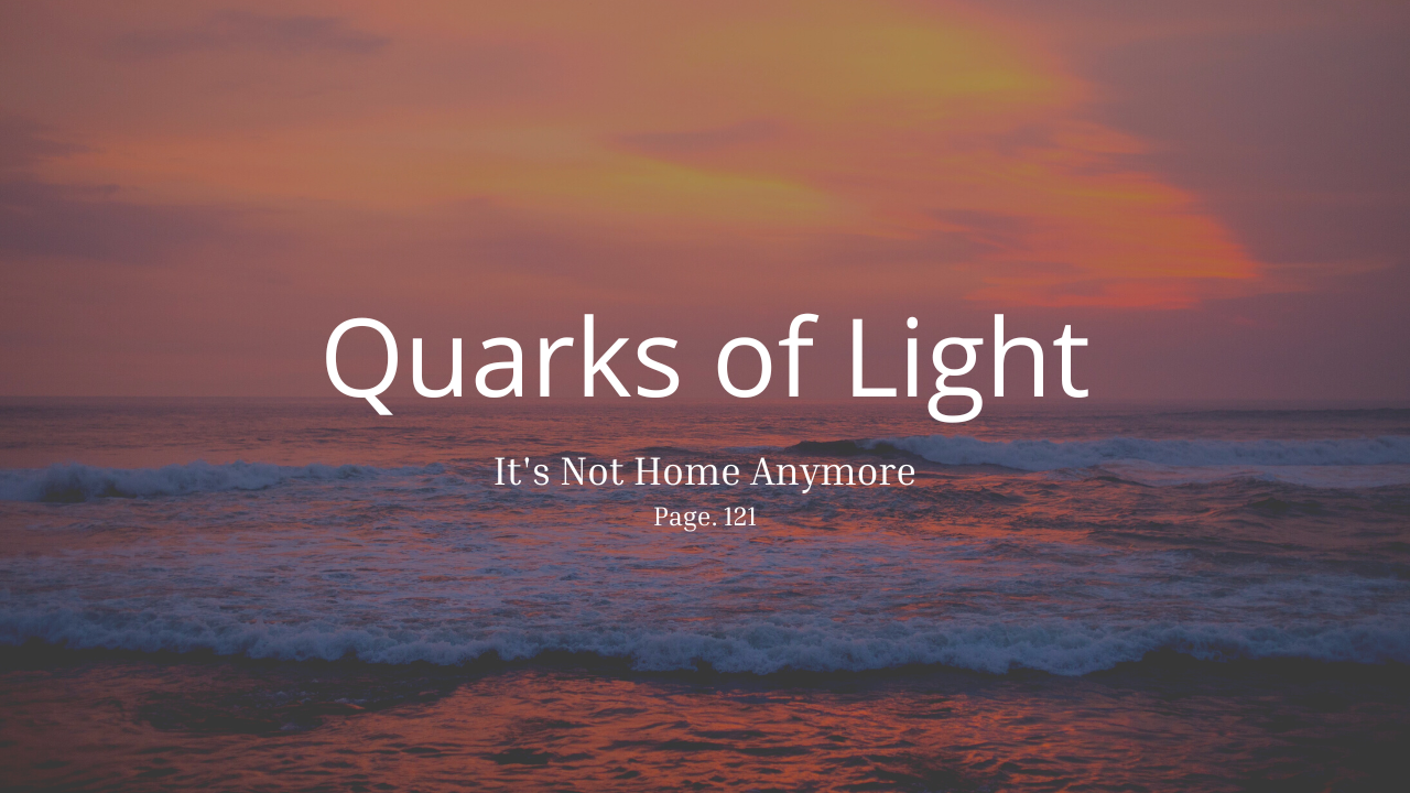 A quarks of light excerpt video thumbnail with a background of a orange sunset in the beach