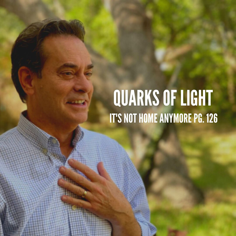 Rob, the author of quarks of light smiling while placing his hands over his chest